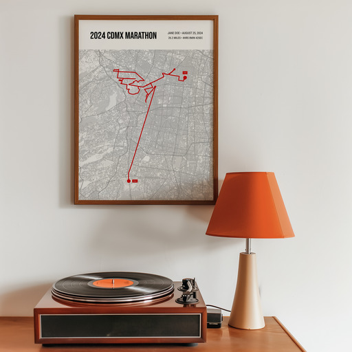 2024 Mexico CIty Marathon Poster - Route Map 11