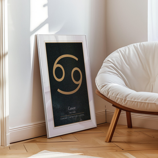 Cancer in Simple Sharp Print - Custom Zodiac Sign Poster 10