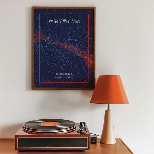 When We Met Poster - Classic Celestial Map 9