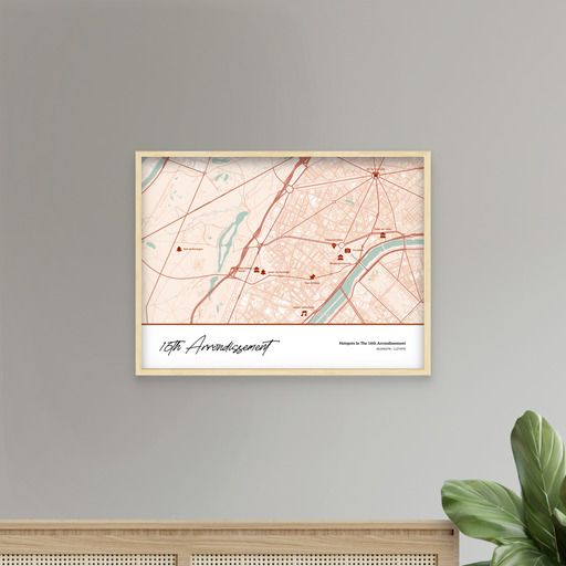 Hotspots in the 16th Arrondissement Poster - Street Map 9