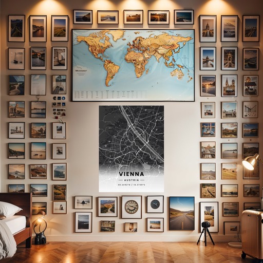Vienna in Dark Poster - Street Map 8