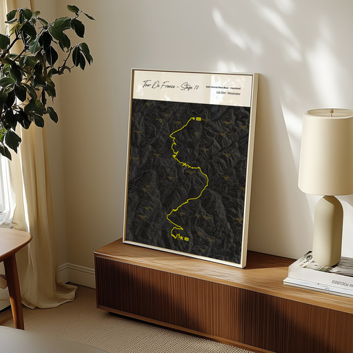 2023 Tour de France Stage 17 Poster - Route Map 9