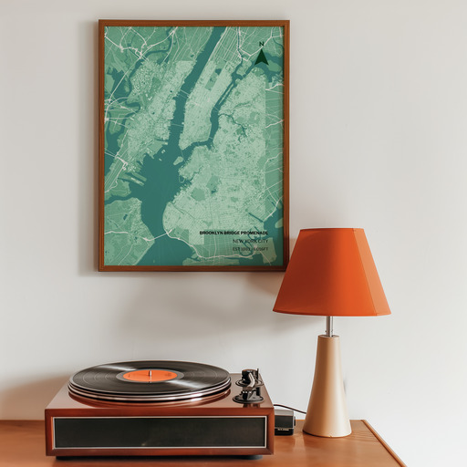 Brooklyn Bridge Poster - Street Map 9