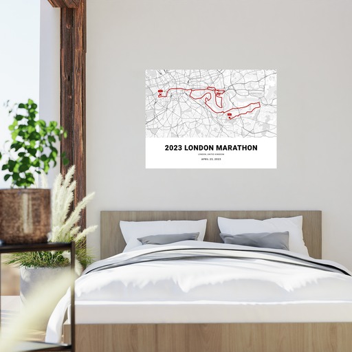 2023 London Marathon Poster - Route Map 11