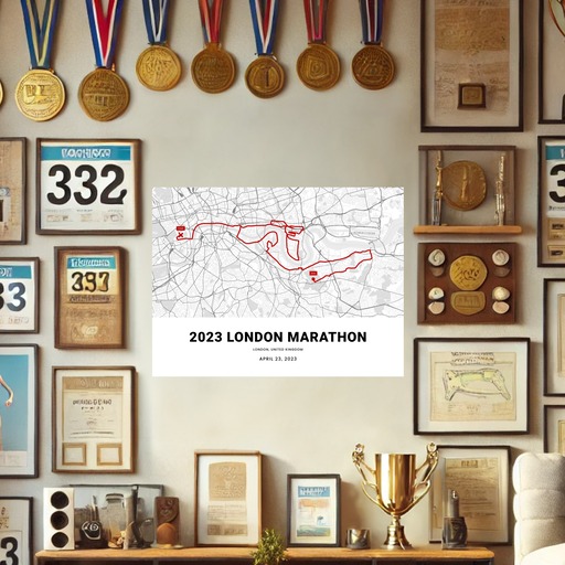2023 London Marathon Poster - Route Map 9