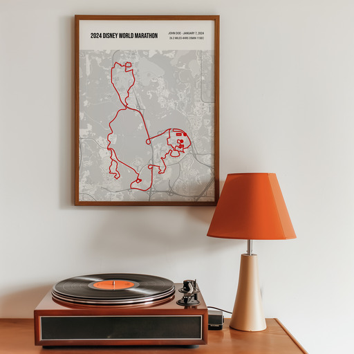 2024 Disney World Marathon Poster - Route Map 11