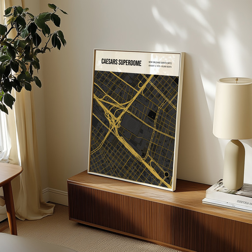 New Orleans Saints Stadium Poster - Street Map 11