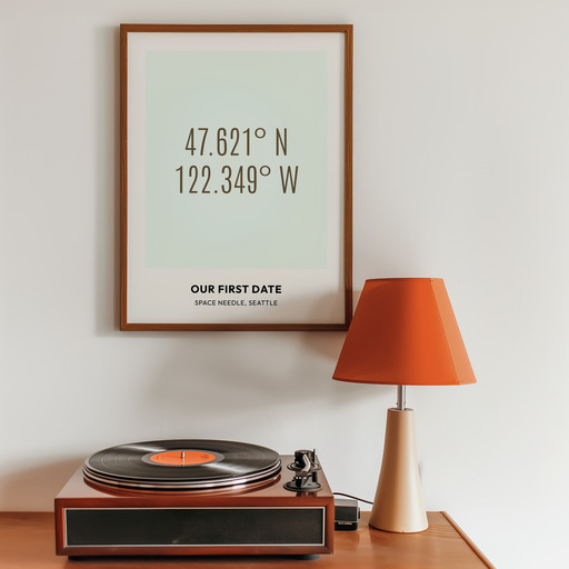 Where We Had Our First Date Poster - Coordinates 9