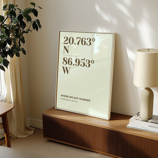 Where We Got Married Poster - Classic Coordinates 10