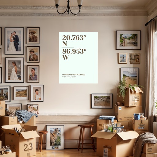 Where We Got Married Poster - Classic Coordinates 8