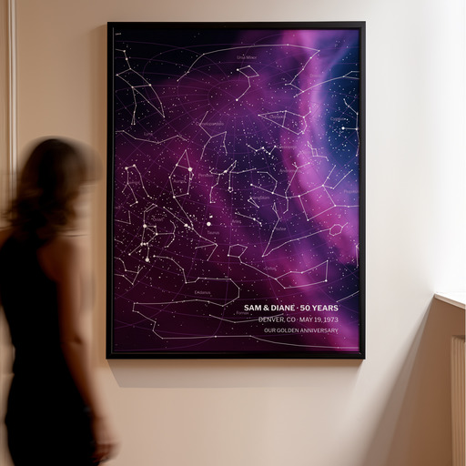 Golden Anniversary Poster in Nebula - Celestial Map 11