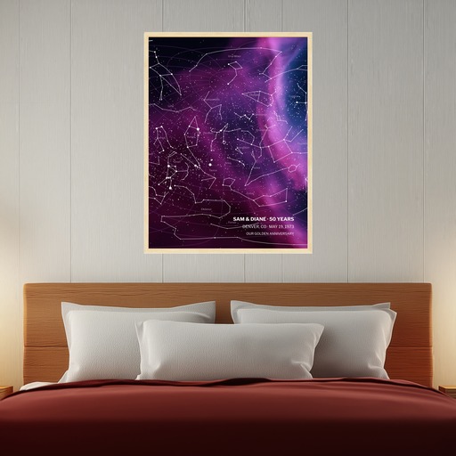 Golden Anniversary Poster in Nebula - Celestial Map 8