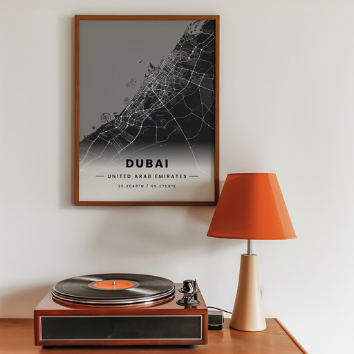 Dubai in Dark Poster - Street Map 10