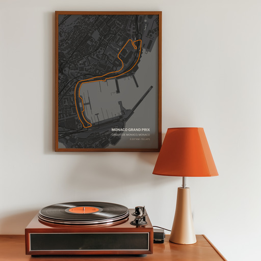 Monaco Grand Prix Poster - Track Map 10