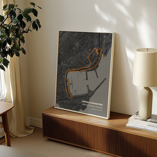 Monaco Grand Prix Poster - Track Map 9