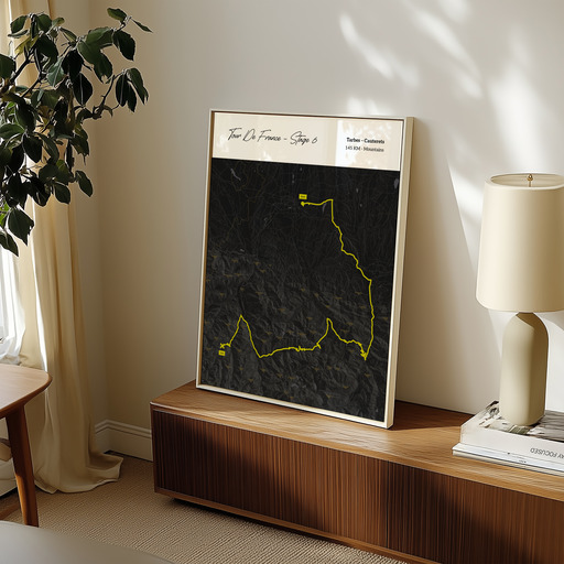 2023 Tour de France Stage 6 Poster - Route Map 9