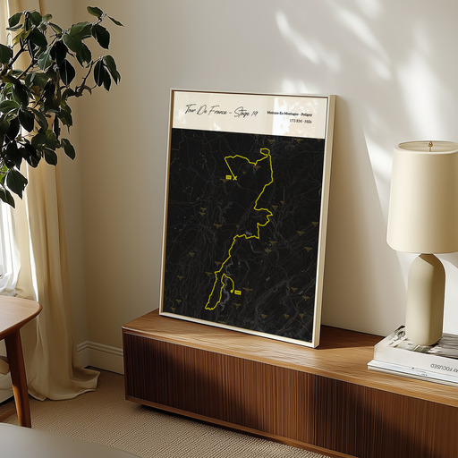 2023 Tour de France Stage 19 Poster - Route Map 9