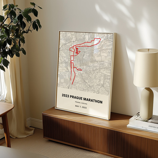 2023 Prague Marathon Poster - Route Map 10