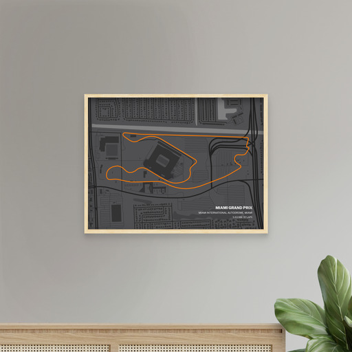 Miami Grand Prix Poster - Track Map 9