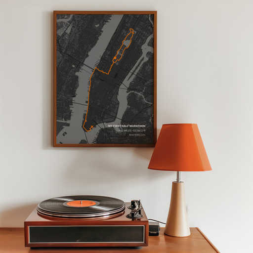 My First Half Marathon Poster - Route Map 11