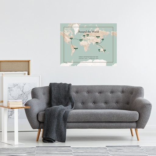 Our World Trip Poster - Multimodal Route Map 10