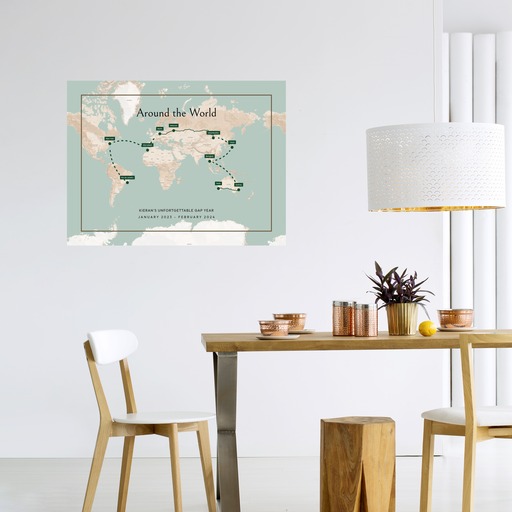 Our World Trip Poster - Multimodal Route Map 11