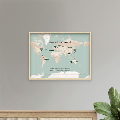 Our World Trip Poster - Multimodal Route Map 8