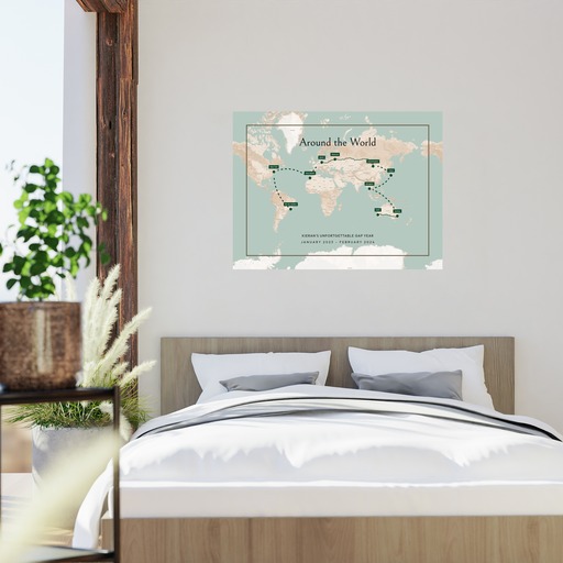Our World Trip Poster - Multimodal Route Map 9
