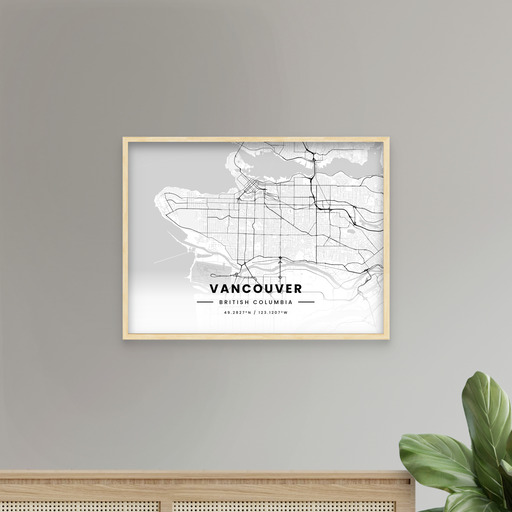Vancouver in Light Poster - Street Map 9