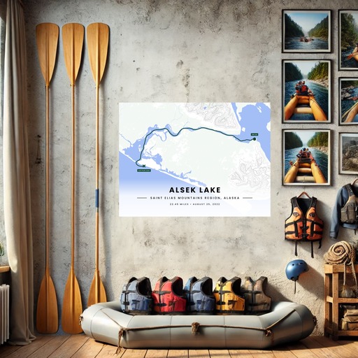 Our Rafting Trip to the Alsek River Poster - Route Map 8