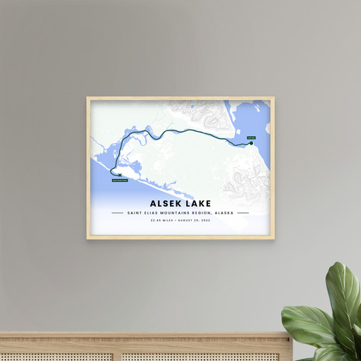 Our Rafting Trip to the Alsek River Poster - Route Map 9
