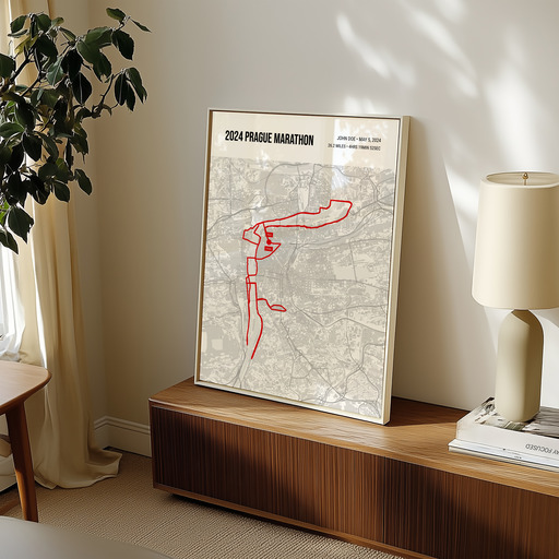 2024 Prague Marathon Poster - Route Map 10