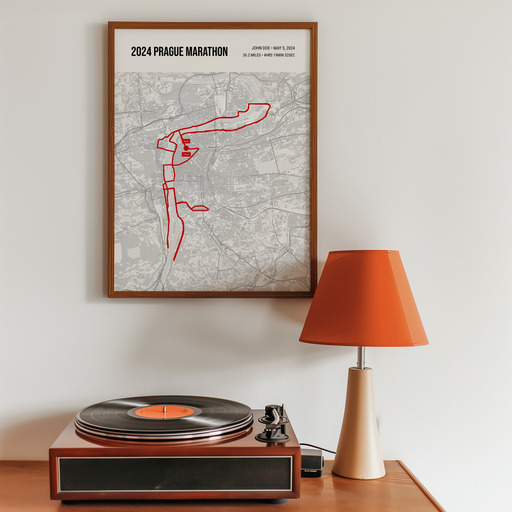 2024 Prague Marathon Poster - Route Map 11
