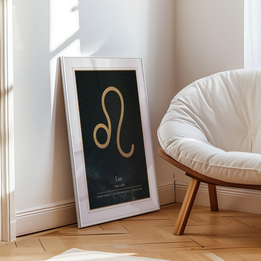 Leo in Simple Sharp Print - Custom Zodiac Sign Poster 10