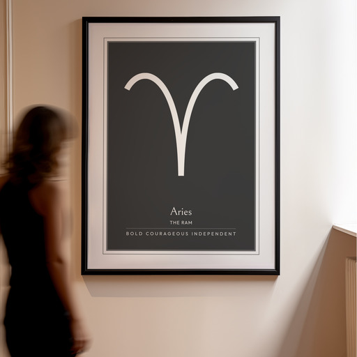 BULK_FUCKING_TEST Aries in Simple Sharp Print - Custom Zodiac Sign Poster 10