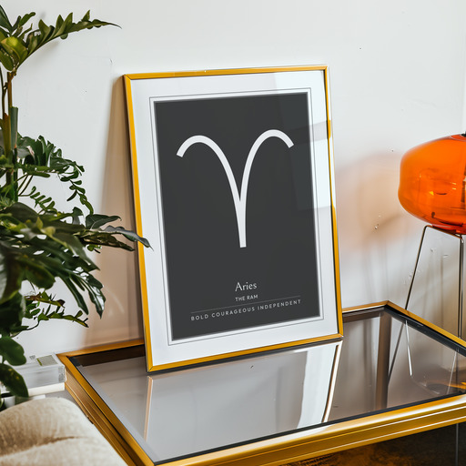 BULK_FUCKING_TEST Aries in Simple Sharp Print - Custom Zodiac Sign Poster 11