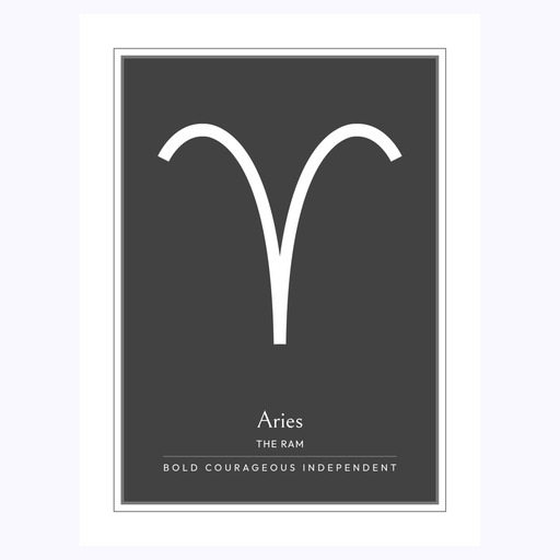 BULK_FUCKING_TEST Aries in Simple Sharp Print - Custom Zodiac Sign Poster 6