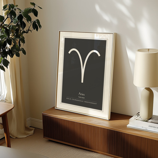 BULK_FUCKING_TEST Aries in Simple Sharp Print - Custom Zodiac Sign Poster 8