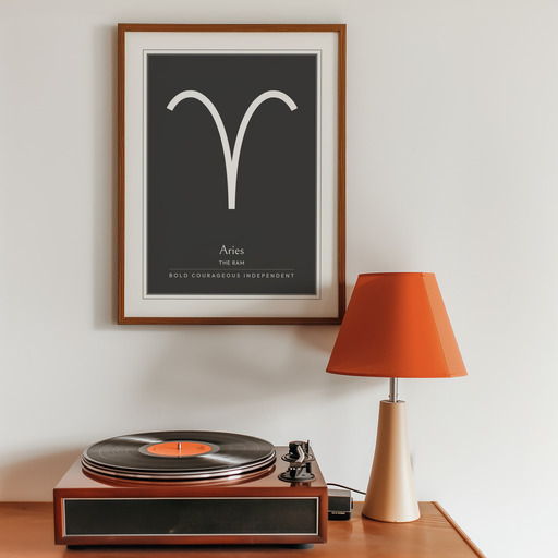 BULK_FUCKING_TEST Aries in Simple Sharp Print - Custom Zodiac Sign Poster 9