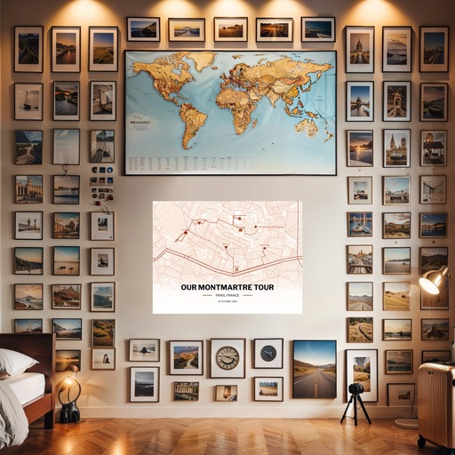My Stay in Montmartre Poster - Route Map 8