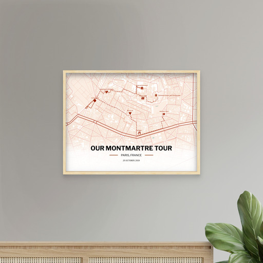 My Stay in Montmartre Poster - Route Map 9