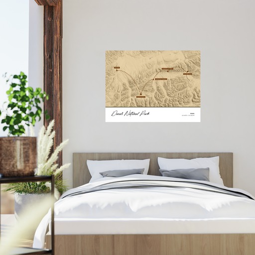 Our Trip to Denali National Park Poster - Topo Map 11