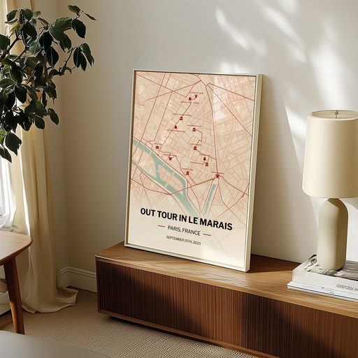 My Stay in Le Marais Poster - Route Map 11