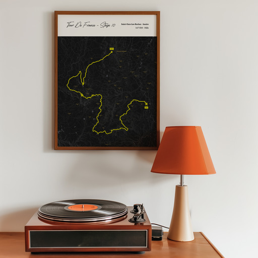 2023 Tour de France Stage 10 Poster - Route Map 10