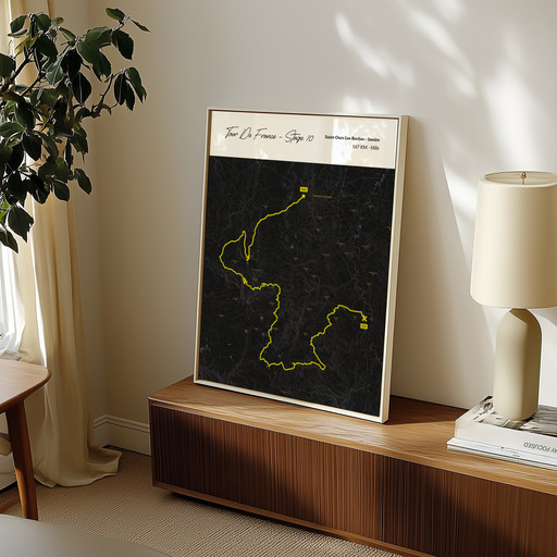 2023 Tour de France Stage 10 Poster - Route Map 9