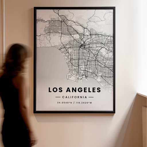 Los Angeles in Light Poster - Street Map 11