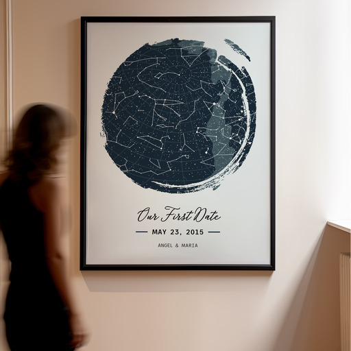 When We Had Our First Date Poster - Celestial Map 10
