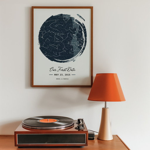 When We Had Our First Date Poster - Celestial Map 9