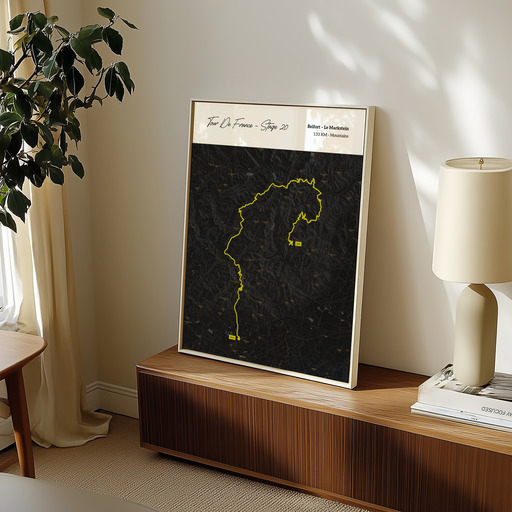 2023 Tour de France Stage 20 Poster - Route Map 9