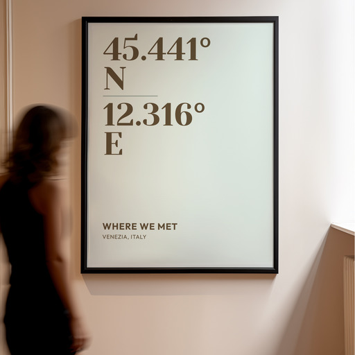 Where We Met Poster - Classic Coordinates 10